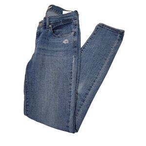 Levis Womens Curvy Skinny Jeans Size 28 Medium Wash Distressed Denim
